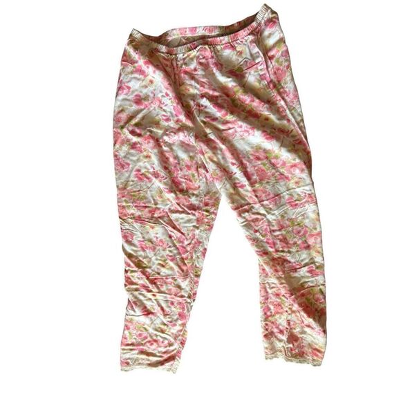 Floral Pink Pajama Pant / Sweat Pant Size Small by Gillian O’ Malley - Picture 4 of 4